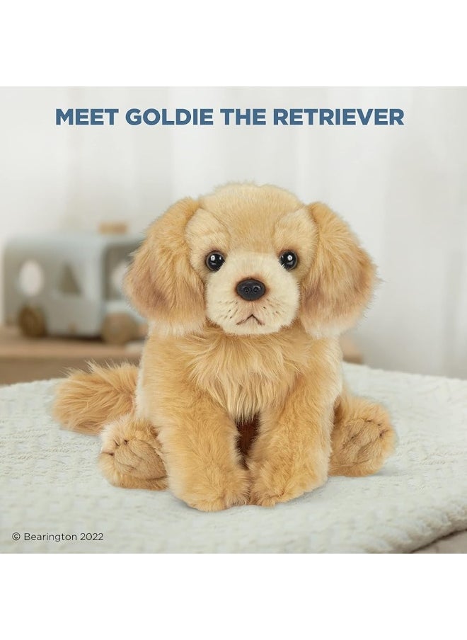 Bearington Collection Bearington Goldie The Golden Retriever Stuffed Animal, 13 Inch Stuffed Puppy  - Image 4