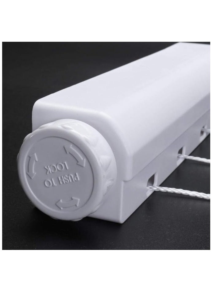 Retractable washing line indoor space saving auto roll up clothes dryer