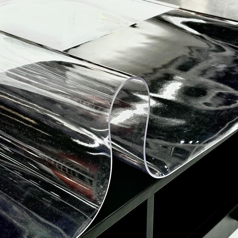 High End Fashion PVC Transparent Desk Protector 1 0 Mm Thick Rectangle Tablecloth For Kitchen Dining Table Desk Mat In Size 80 X 120 Cm - Image 4