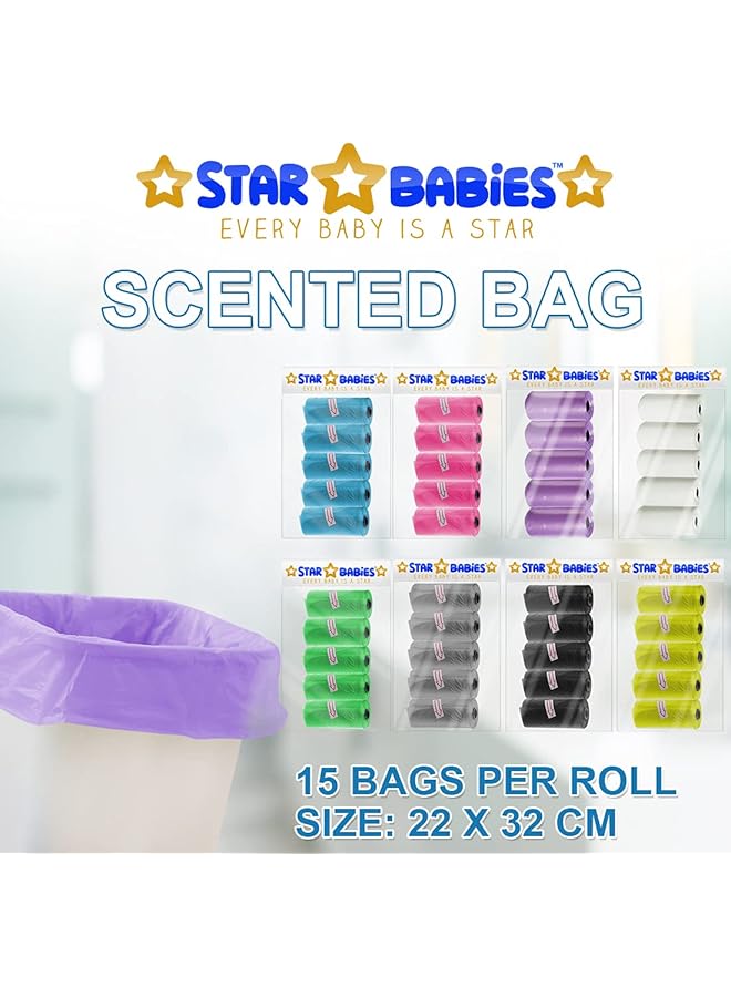 STAR BABiES Scented Bag Pack Of 5 Lavender (75 Bags) - Image 5