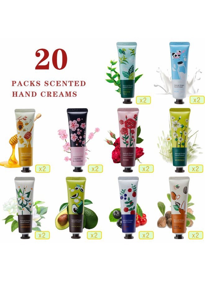 Iccbeeme 20 Pack Hand Cream Gift Set,Hand Lotion for Dry Cracked Hands,Working Hands Body,Travel Size Hand Cream,Moisturizing Hand Lotion,Holiday Gift for Women Valentine's Day Mother's Day (Fruit Plant)  - Image 2