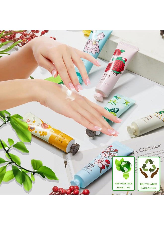 Iccbeeme 20 Pack Hand Cream Gift Set,Hand Lotion for Dry Cracked Hands,Working Hands Body,Travel Size Hand Cream,Moisturizing Hand Lotion,Holiday Gift for Women Valentine's Day Mother's Day (Fruit Plant)  - Image 5
