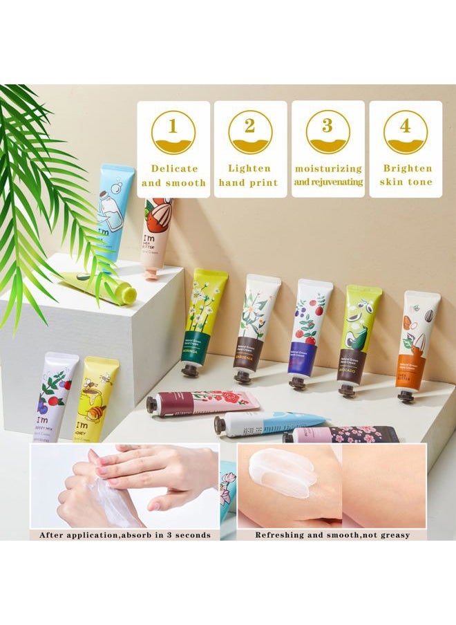 Iccbeeme 20 Pack Hand Cream Gift Set,Hand Lotion for Dry Cracked Hands,Working Hands Body,Travel Size Hand Cream,Moisturizing Hand Lotion,Holiday Gift for Women Valentine's Day Mother's Day (Fruit Plant)  - Image 4