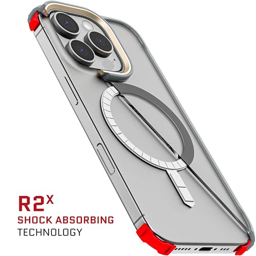 Ghostek Covert iPhone 16 Pro Clear Case - Compatible with MagSafe Accessories, Shockproof Silicone, Minimalist Phone Cover (6.3 Inch, Gray) - Image 4