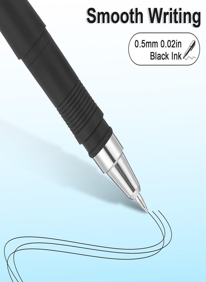 MBAIYO Mini Gel Pens, 10 PCS 0.5mm Black Ink Pocket Pen Bulk, Small Pocket Gel Pen Black Ink 4.16 Inch Short Smooth Writing Pens Quick Dry for Purse Office School Supplies Journaling Notebook Notepad - Image 2