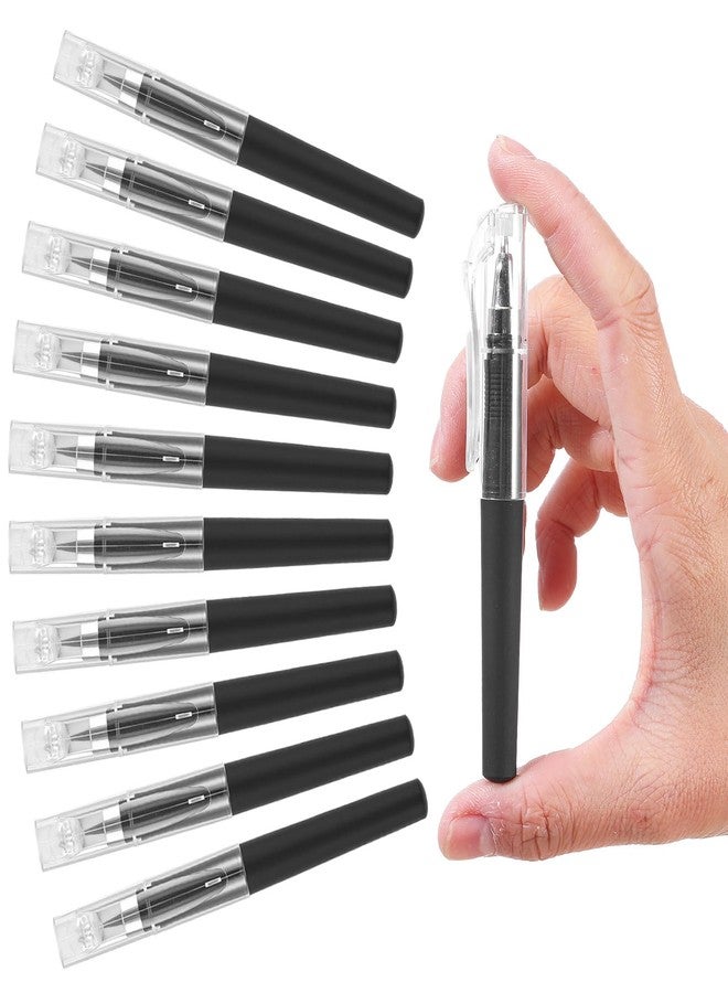 MBAIYO Mini Gel Pens, 10 PCS 0.5mm Black Ink Pocket Pen Bulk, Small Pocket Gel Pen Black Ink 4.16 Inch Short Smooth Writing Pens Quick Dry for Purse Office School Supplies Journaling Notebook Notepad - Image 1