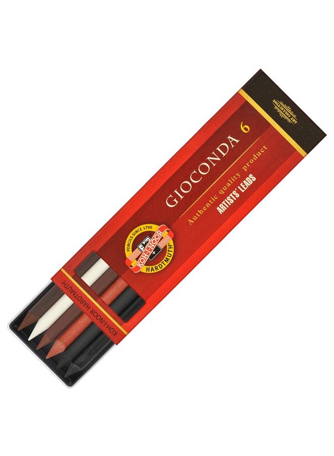 Koh-I-Noor Gioconda 5.6 mm, Set of 6 Leads for Artists' drawing. 4869/III by Koh-I-Noor