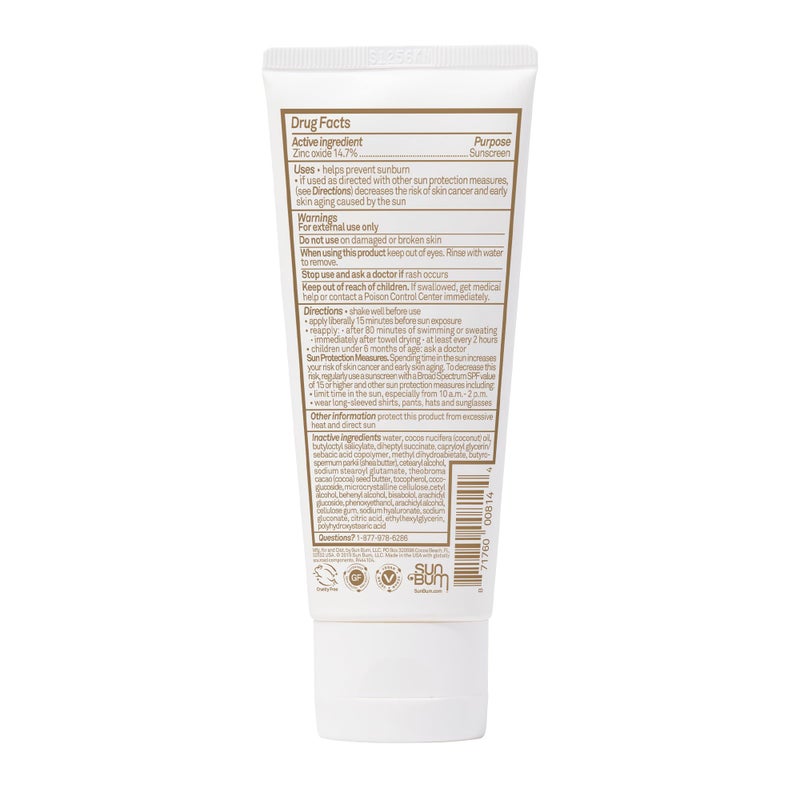 Sun Bum لوشن واقي شمس معدني من صن بوم SPF 30 - واقي شمس مرطب للوجه واسع الطيف مع فيتامين E - نباتي ومتوافق مع قانون هاواي 104 (بدون أوكتينوكسات وأوكسي بنزون) - حجم سفر - 3 أونصات - Image 5