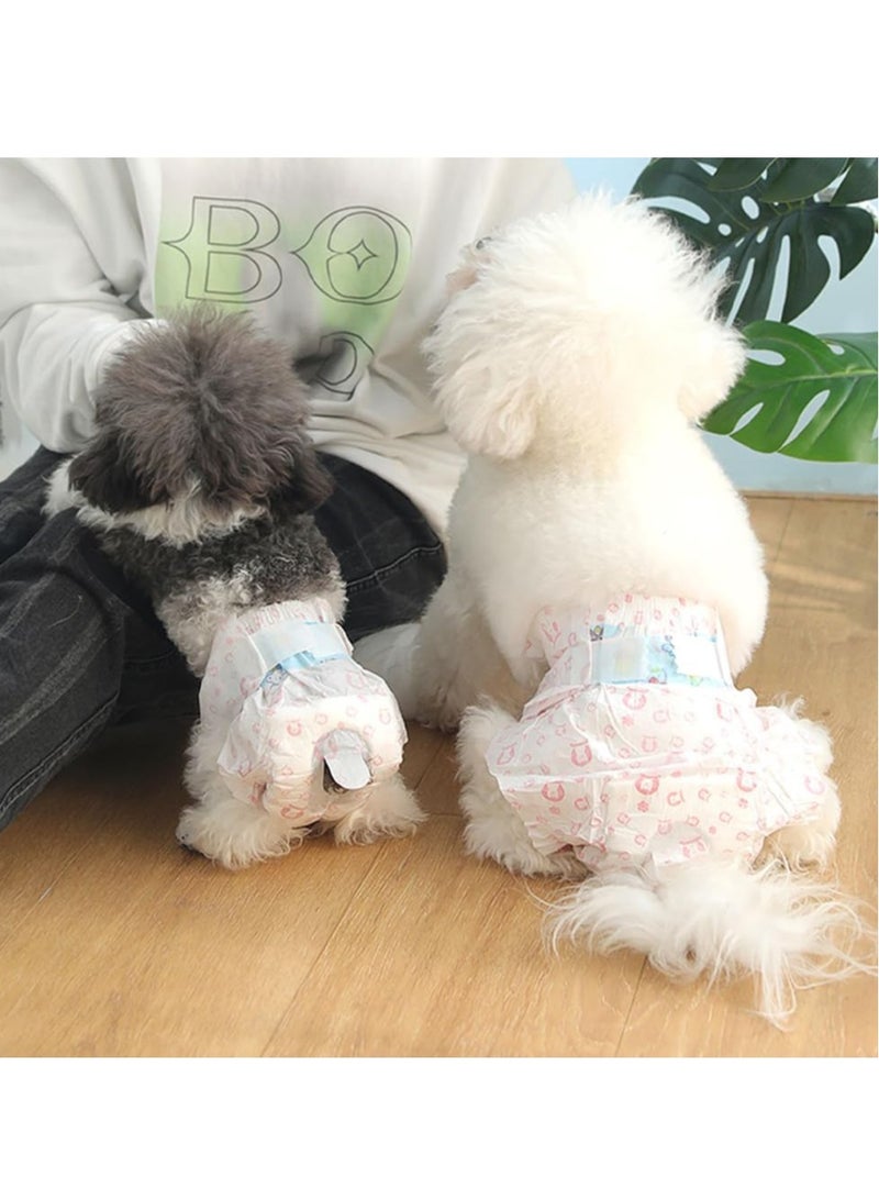 MissTiara Female Dogs Diapers - 20 count Disposable Pet Diapers Super Absorbent Soft Suitable for Female Puppy Cats or Dogs with Leak Protection, Excitable Urination, Incontinence 6-14kg Pink Size L - Image 5