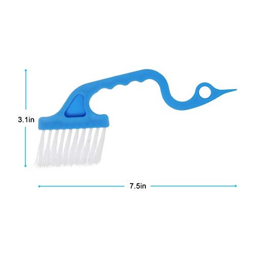 Rienar 2pcs Hand-held Groove Gap Cleaning Tools Door Window Track Kitchen Cleaning Brushes (Sky Blue) - Image 5