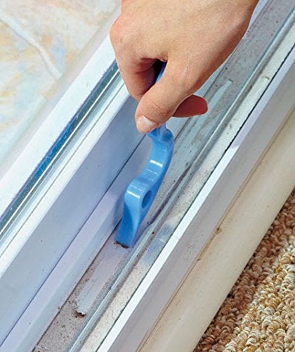 Rienar 2pcs Hand-held Groove Gap Cleaning Tools Door Window Track Kitchen Cleaning Brushes (Sky Blue) - Image 3