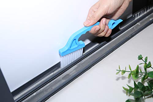 Rienar 2pcs Hand-held Groove Gap Cleaning Tools Door Window Track Kitchen Cleaning Brushes (Sky Blue) - Image 4