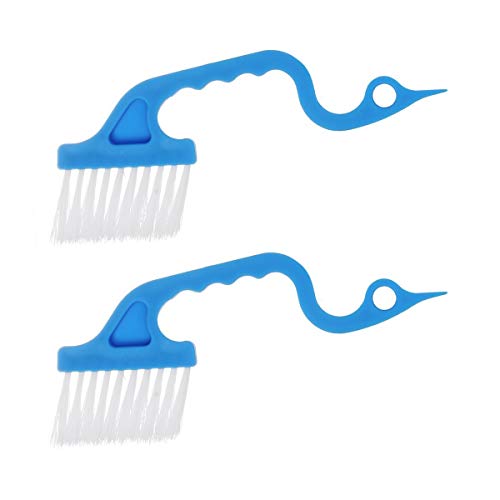 Rienar 2pcs Hand-held Groove Gap Cleaning Tools Door Window Track Kitchen Cleaning Brushes (Sky Blue) - Image 1