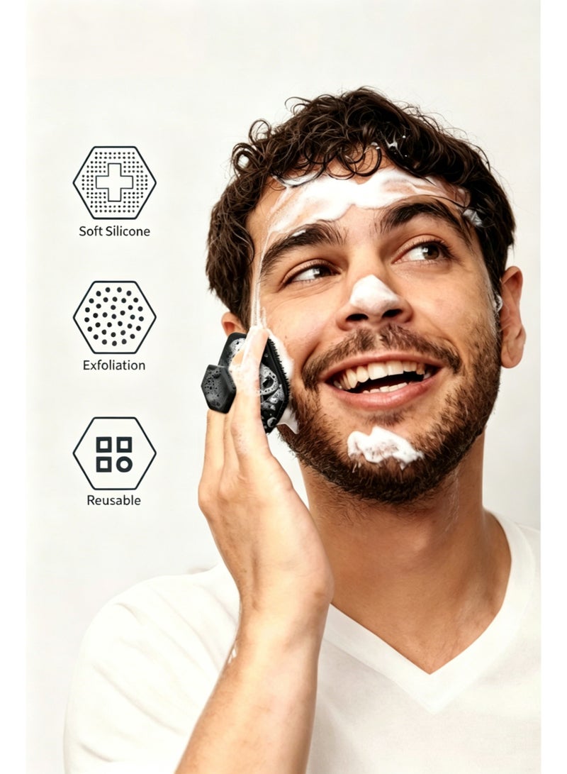 Face Scrubber, Silicone Face Scrubber for Men, Gentle Exfoliator Pad & Massager, Facial Cleansing/Wash Brush - Removes Dead & Dry Skin - Image 1