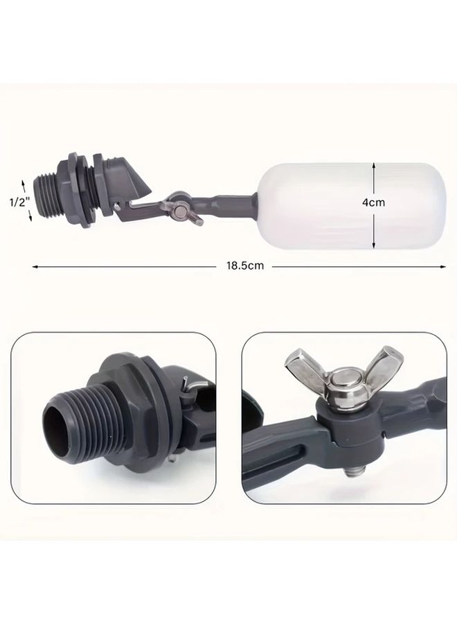 1 2 Inch Black Dual Piece Floating Ball Valve For Pond Fish Tank Automatic Water Level Control - Image 2