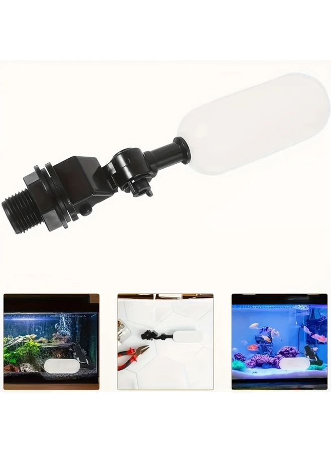 1 2 Inch Black Dual Piece Floating Ball Valve For Pond Fish Tank Automatic Water Level Control - Image 3