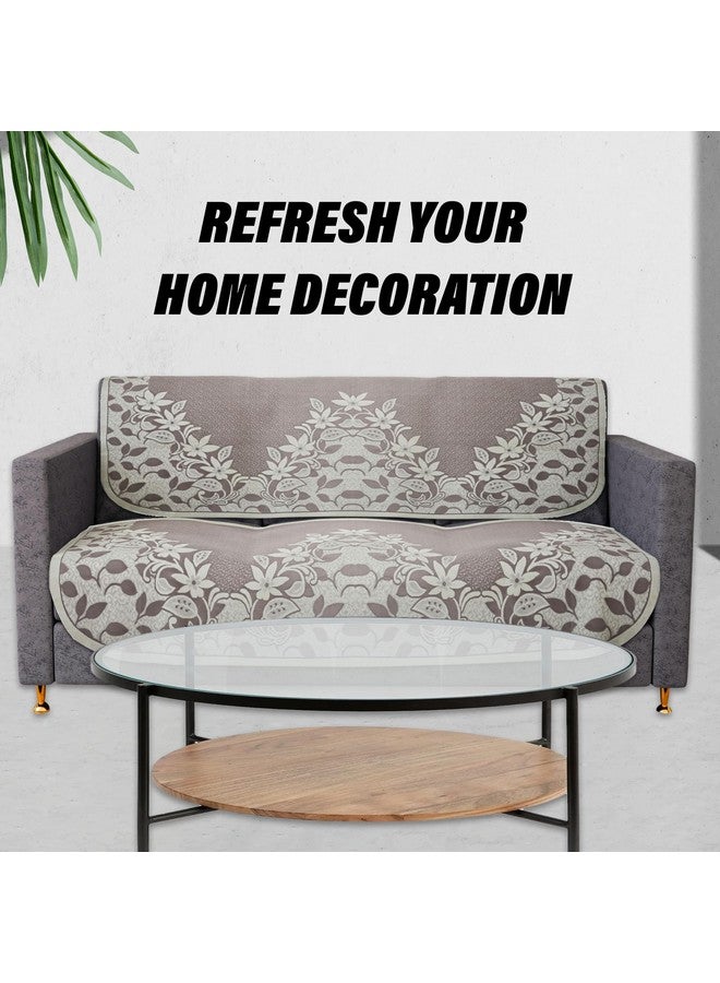 Kuber Industries Sofa Cover | 3-Seater Sofa Cover | Cotton Sofa Slip Cover | Sofa Cover for Living Room | Flower-Long Sheet Sofa Cover | Maroon - Image 4