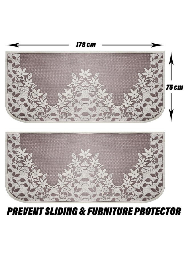 Kuber Industries Sofa Cover | 3-Seater Sofa Cover | Cotton Sofa Slip Cover | Sofa Cover for Living Room | Flower-Long Sheet Sofa Cover | Maroon - Image 3