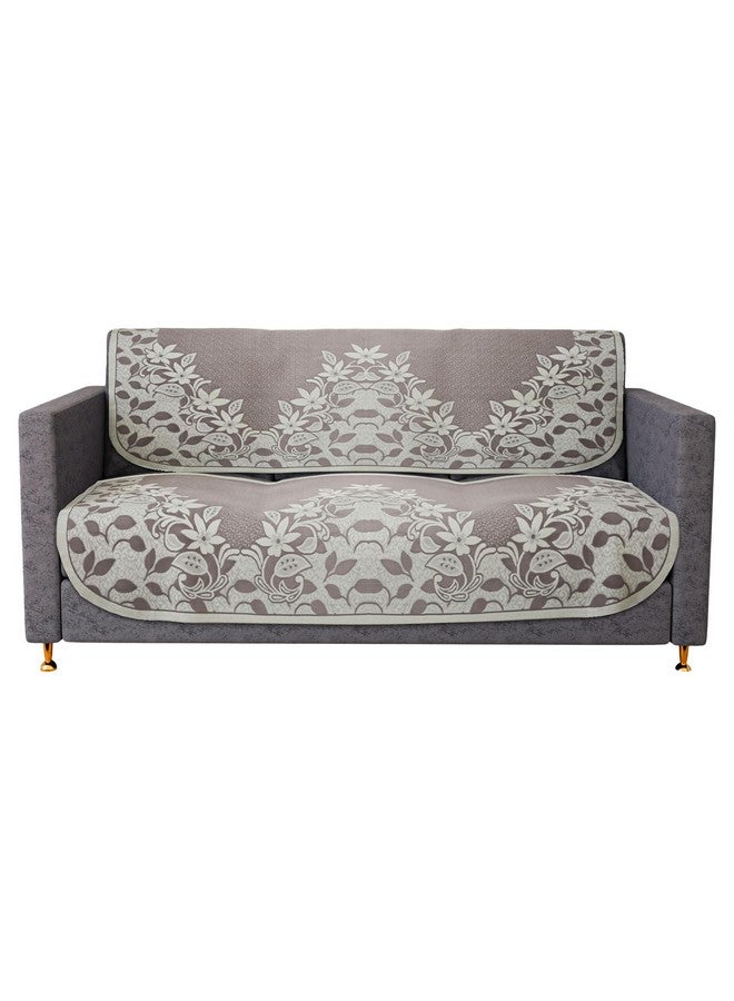 Kuber Industries Sofa Cover | 3-Seater Sofa Cover | Cotton Sofa Slip Cover | Sofa Cover for Living Room | Flower-Long Sheet Sofa Cover | Maroon - Image 2