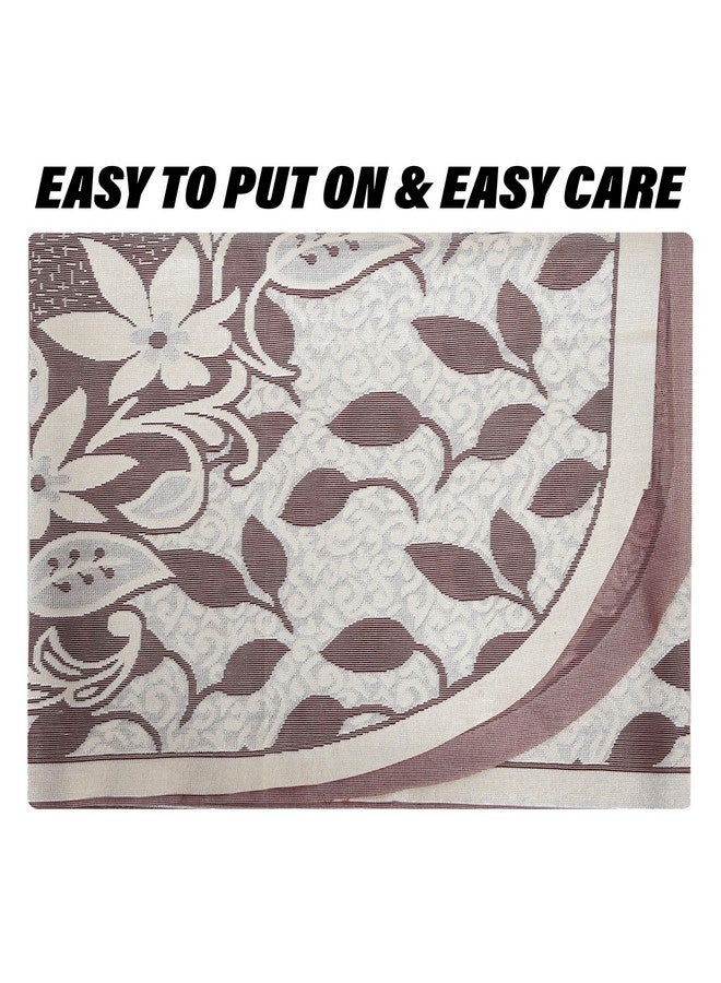 Kuber Industries Sofa Cover | 3-Seater Sofa Cover | Cotton Sofa Slip Cover | Sofa Cover for Living Room | Flower-Long Sheet Sofa Cover | Maroon - Image 5