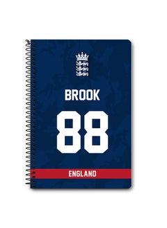Designer A5 Spiral Notebook Memo Notepad Journal Player - Harry Brook, Jersey Number -88 (With Logo)