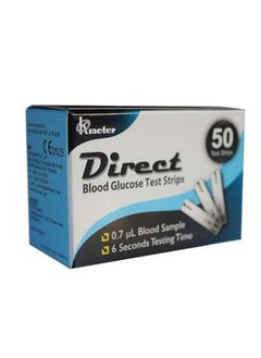 Direct Blood Sugar Test Strips 50 Strips - Accurate and easy blood sugar testing
