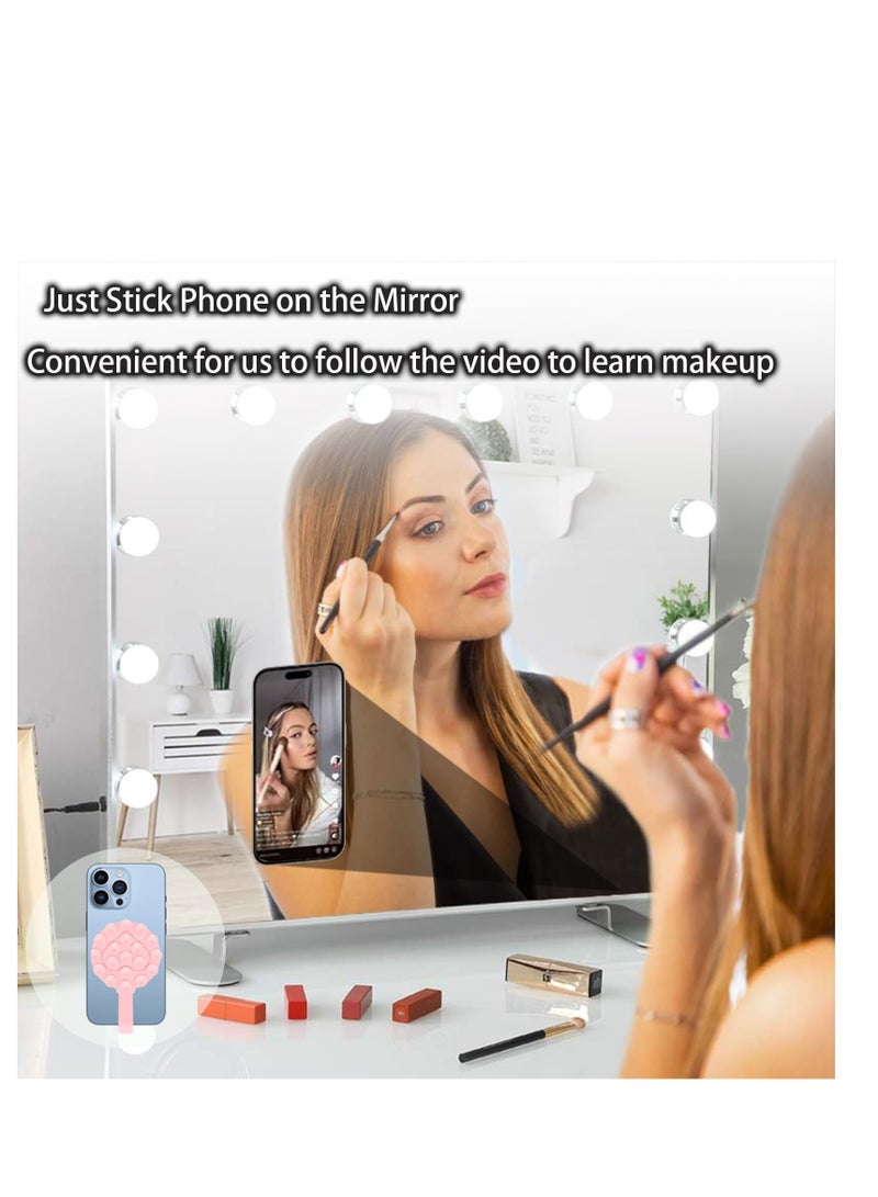 Excefore 3 Pack Silicone Suction Cup Phone Mount, Double Sided Love Phone Mount, Non-Slip Self-Adhesive Cell Phone Suction Bracket, Suitable TikTok Creator, Videos, Selfies - Image 2