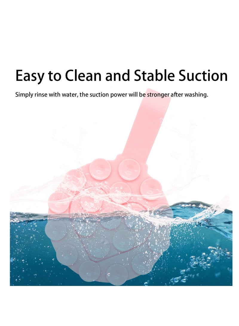 Excefore 3 Pack Silicone Suction Cup Phone Mount, Double Sided Love Phone Mount, Non-Slip Self-Adhesive Cell Phone Suction Bracket, Suitable TikTok Creator, Videos, Selfies - Image 4