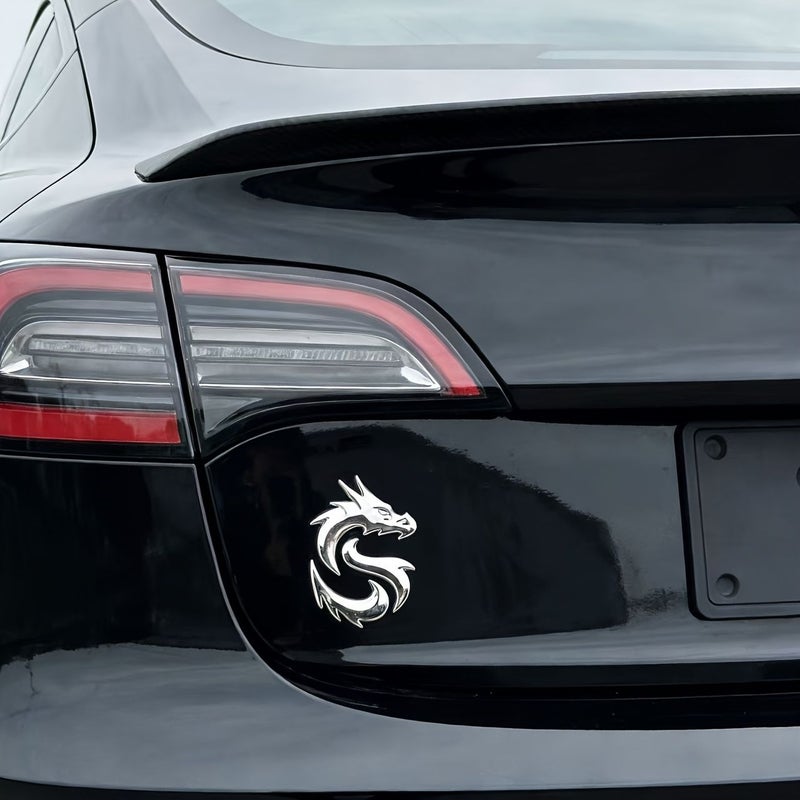 Black Dragon Emblem Car Decoration Waterproof Sunscreen Tail Label Adhesive - Image 3