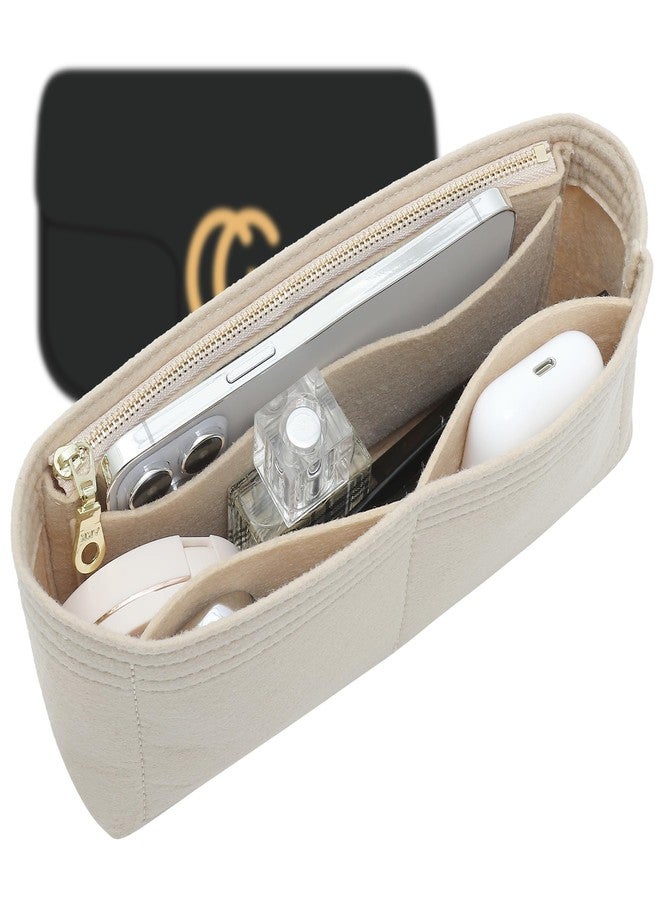 OAikor Purse Organizer Insert Felt Bags with YKK Zipper for GG Marmont Mini Matelasse Shoulder Bag (Miniature, Zipper)-7.5 x 1.8 x 4 inch - Image 1