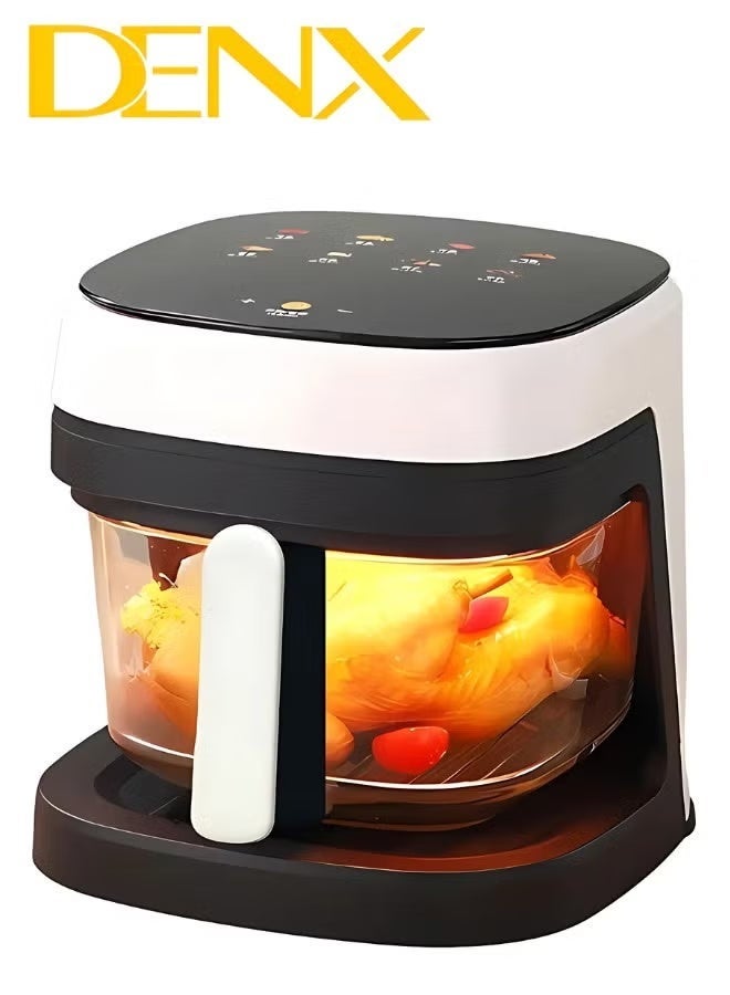 Denx Air Fryer for Healthy Frying, Grilling, Baking, and Roasting, 6-Liter Capacity, 2400 Watts, White/Black - Image 2