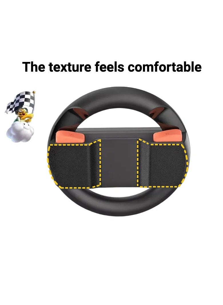 DOBE Set of 2 JoyCon Wheel Pair, Nintendo Switch 2 compatibility, game console accessories, ergonomic, ABS, black  - Image 4