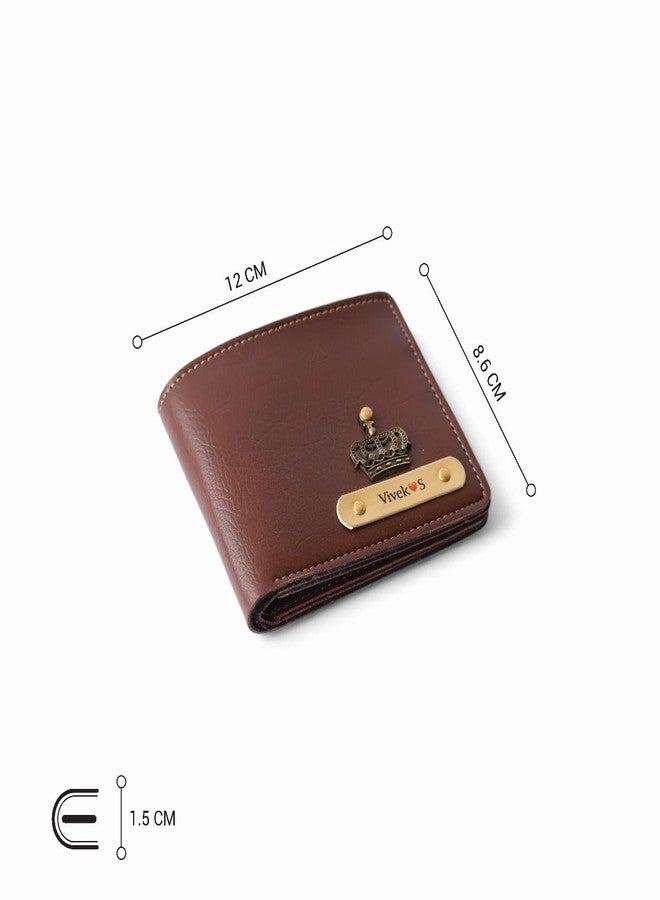 THE CUSTOMISED GIFT Personalized Name & Charm Leather Wallet for Men |Customized Valentine Propose Day Gifts for Men Boy Teens Boyfriend Husband Father Friend Family Office Lover Couples (Brown) - Image 5