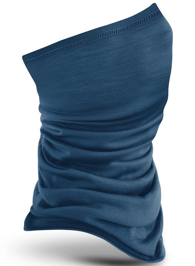 إيه أس في بي شوب غطاء رقبة من صوف الميرينو - قناع من صوف الميرينو 100%، دافئ وسريع الجفاف وجيد التهوية، مناسب للتزلج والمشي لمسافات طويلة والأنشطة الخارجية، أزرق، مقاس واحد - Image 1