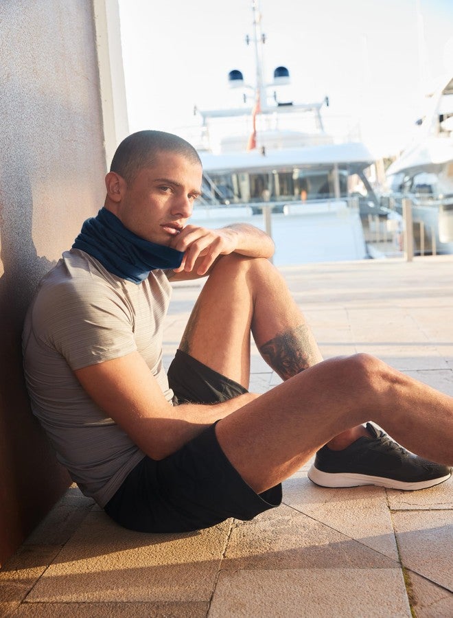 إيه أس في بي شوب غطاء رقبة من صوف الميرينو - قناع من صوف الميرينو 100%، دافئ وسريع الجفاف وجيد التهوية، مناسب للتزلج والمشي لمسافات طويلة والأنشطة الخارجية، أزرق، مقاس واحد - Image 4