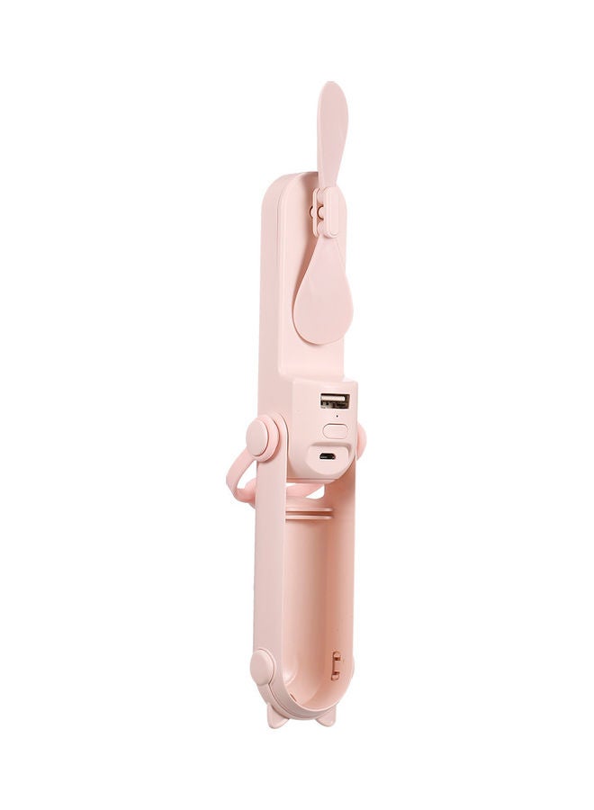 NIBEMINENT Portable Handheld Mini Multifunctional 3-in-1 Foldable USB Fan Pink  - Image 1