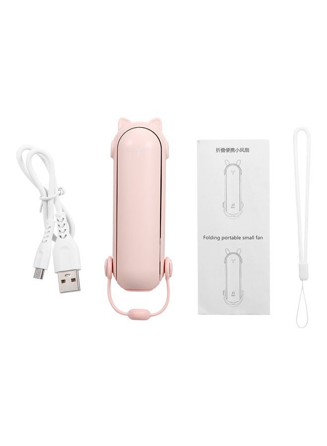 NIBEMINENT Portable Handheld Mini Multifunctional 3-in-1 Foldable USB Fan Pink  - Image 5