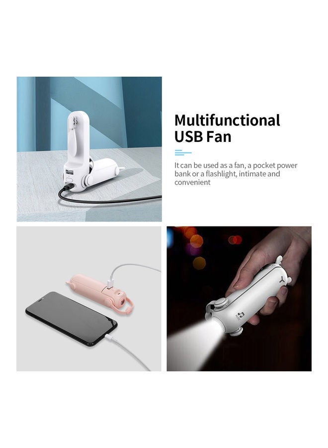 NIBEMINENT Portable Handheld Mini Multifunctional 3-in-1 Foldable USB Fan Pink  - Image 3