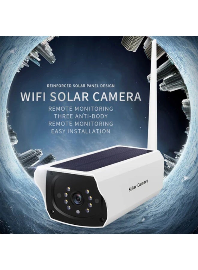 كروني كاميرا كروني Yn60-Solar 5x Wifi عالية الدقة 1080 بكسل لمراقبة الأمن والصوت، تدعم الصوت ثنائي الاتجاه، رؤية ليلية بالأشعة تحت الحمراء، تعمل بالطاقة الشمسية والبطارية، مناسبة للمشاهد الخارجية - Image 3