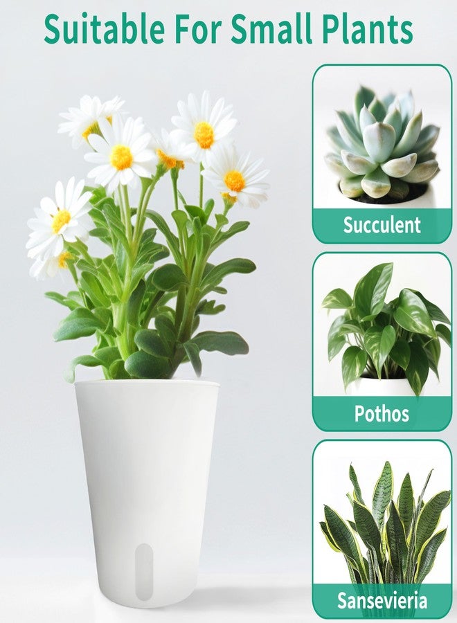 TCBWFY 5" Self Watering Pots,5 Sets Self Watering Planter Pots for Indoor Plants with Water Level Indicator and Multiple Vents,Self Watering Planters,Self Watering Plant Pot for House Plants,Flowers,Herbs - Image 5