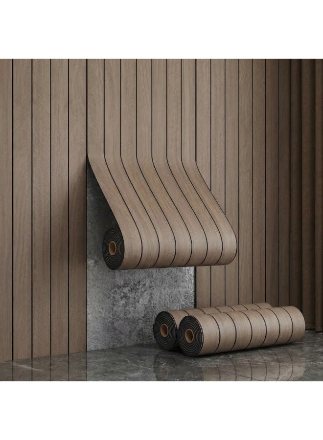 3D Foam Walnut Wood Grain Wallpaper, Peel and Stick Self-Adhesive Thick Wall Panels, Decorative Vinyl Waterproof, 300 x 40cm - Image 1