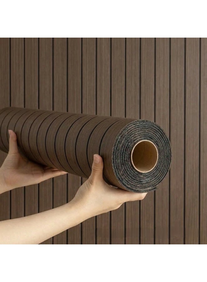 3D Foam Walnut Wood Grain Wallpaper, Peel and Stick Self-Adhesive Thick Wall Panels, Decorative Vinyl Waterproof, 300 x 40cm - Image 2