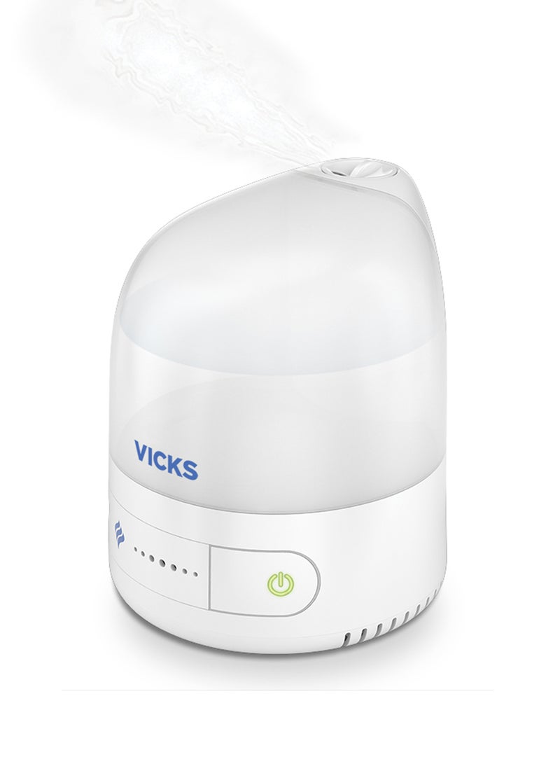 Vicks Personal Cool Mist Ultrasonic Humidifier - 15 Watts, Small, Easy to Use, Quiet - Constant Mist Output - Home Use, Bedroom, Office, Nursery - Essential Oil VapoPad Included - Up to 5h for 10m2 - VUL 510E1 - Image 5