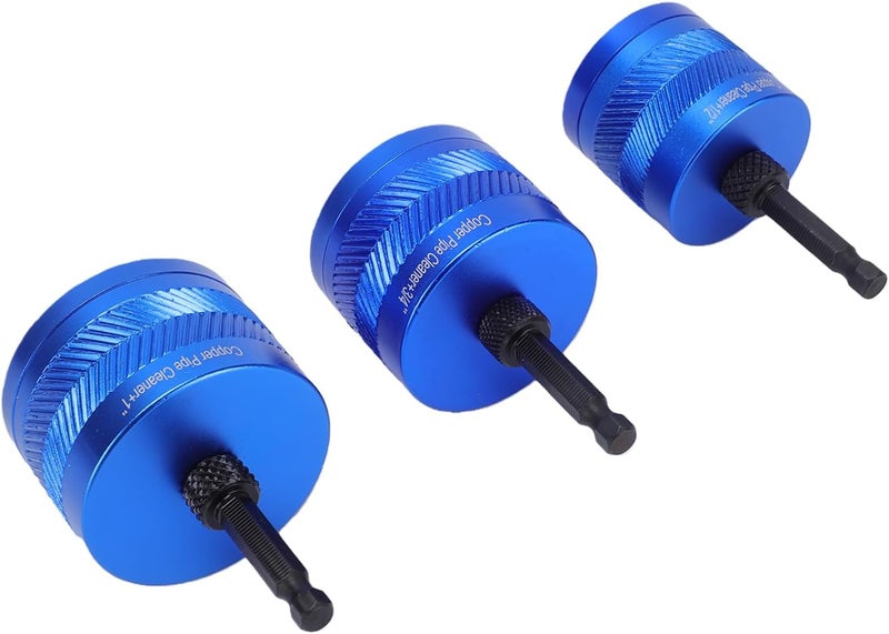 Generic Copper Pipe Brush Efficient Power Removes Rust and Oxide for Plumbing Welding Prep Drills Attachments 1/2", 3/4", 1" Size for Pipe Installers (9pcs Replace Brush) - Image 3