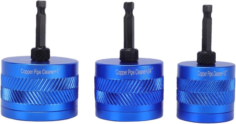 Generic Copper Pipe Brush Efficient Power Removes Rust and Oxide for Plumbing Welding Prep Drills Attachments 1/2", 3/4", 1" Size for Pipe Installers (9pcs Replace Brush) - Image 2