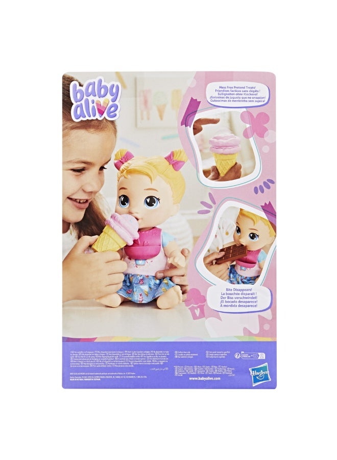 Baby Alive Sweet Snacks Harper Hugs Doll with Food Accessories, Blonde Hair, 11 Inches, Toys for 3 Year Old Girls and Boys & Up - Image 1