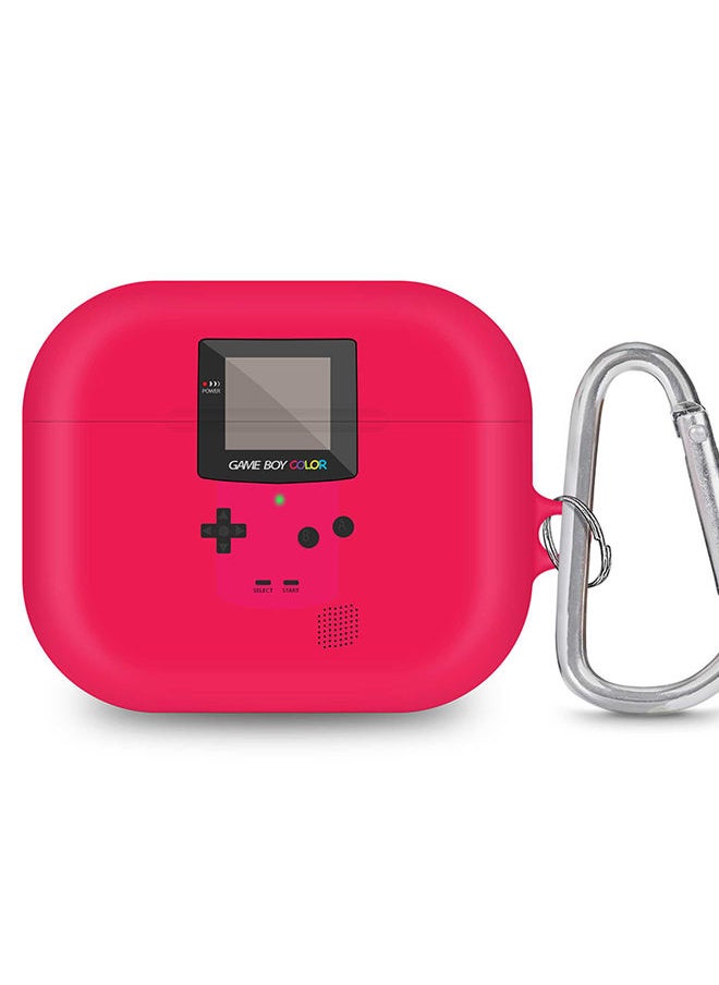 Stylizedd - StylePods Case for Airpods 3rd Gen Case With Anti-Lost Keychain - Gameboy Color - Pink - Image 1