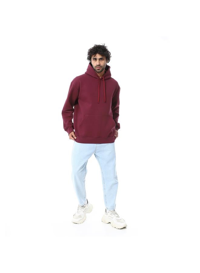 كوب سويت شيرت رجالي بغطاء رأس سادة بأكمام طويلة - Image 1