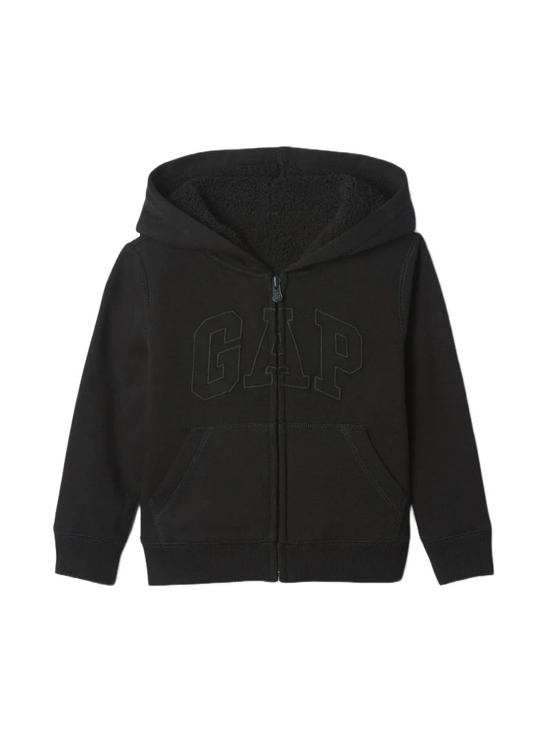 GAP baby-boys Cozy Logo Full Zip Black 6-12M - Image 4