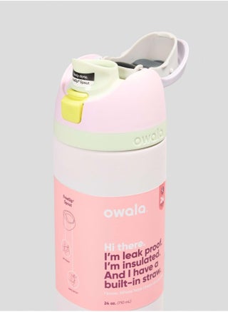Freesip Insulated Stainless Steel Water Bottle With Straw For Sports And Travel, Bpa-Free, Candy Coated 24OZ - view 5